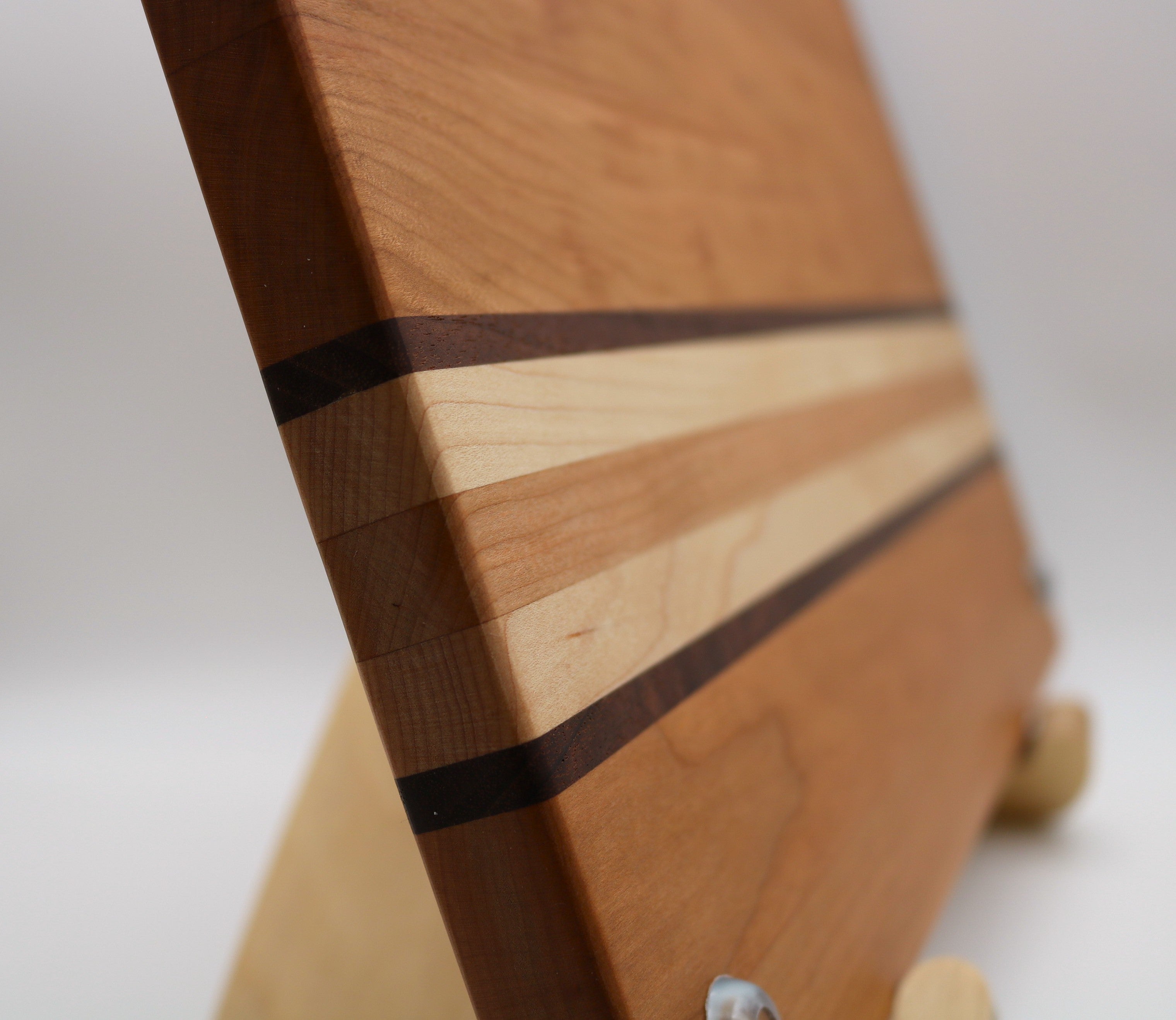 Handmade Cherry Cutting Board with Walnut/Maple Accent