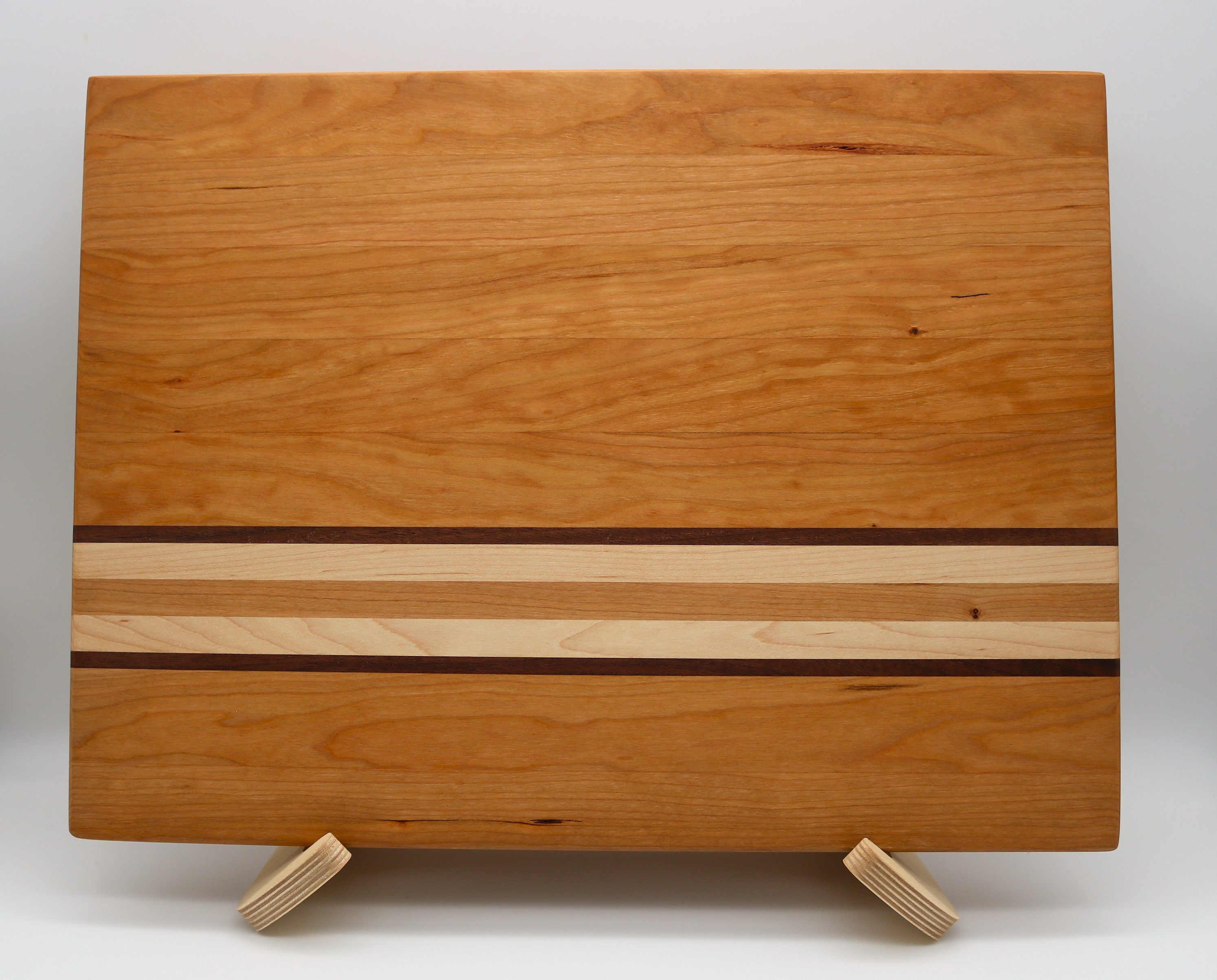 Handmade Cherry Cutting Board with Walnut/Maple Accent