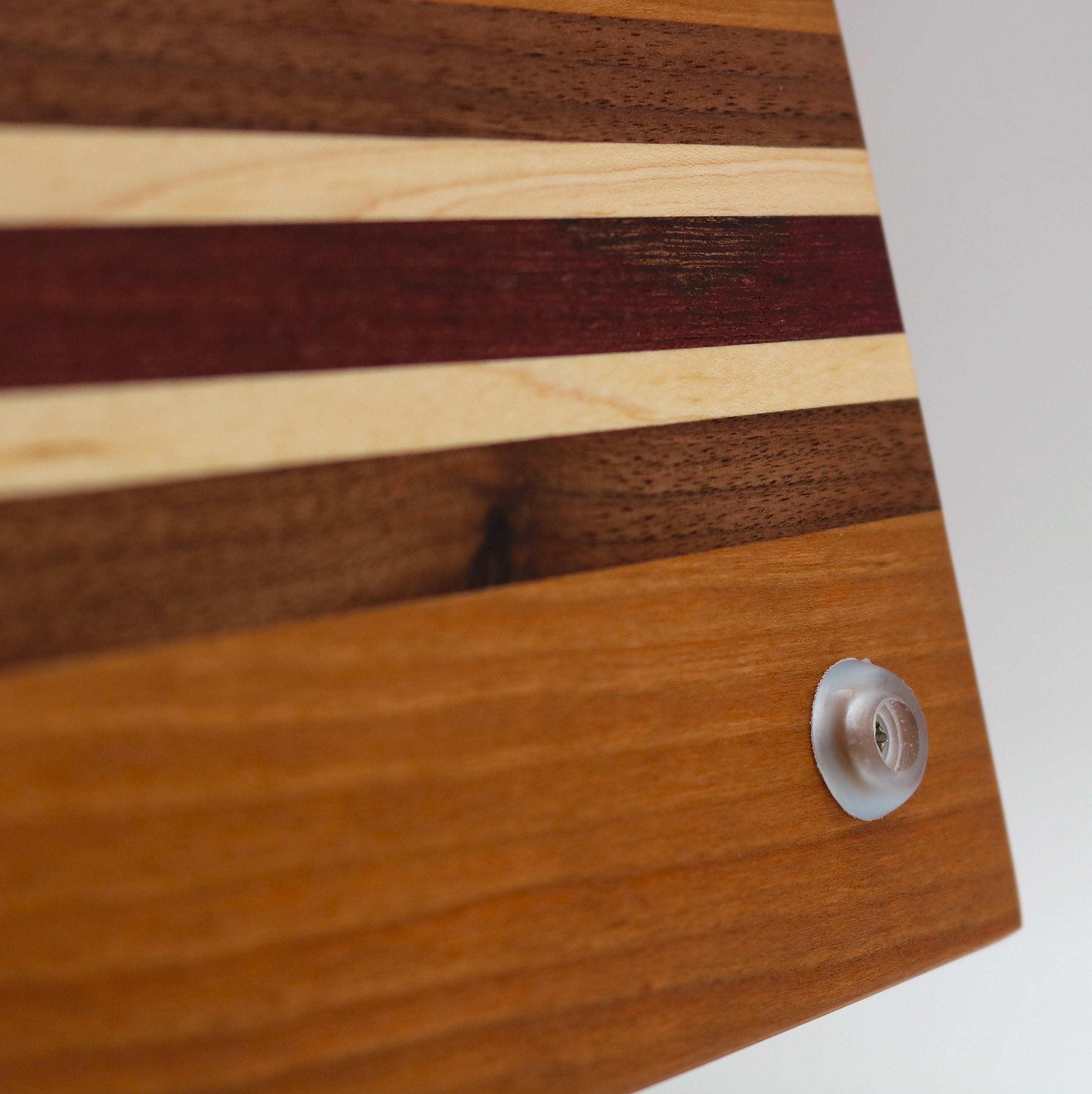 Handmade Cherry Cutting Board with Walnut/Maple/Purple Heart Accent