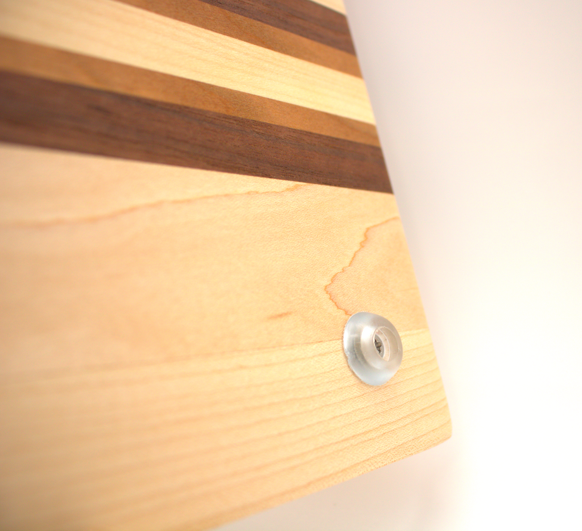 Handmade Maple Cutting Board with Walnut and Cherry Accent
