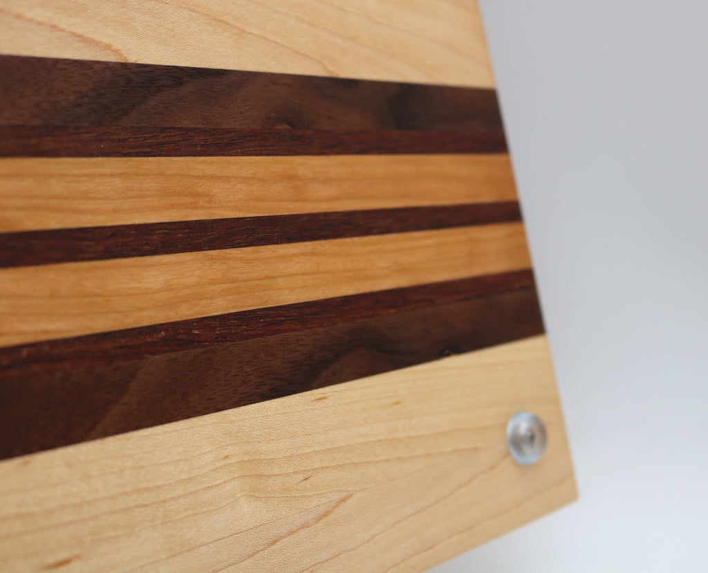 Handmade Maple Cutting Board with Walnut/Cherry/Purple Heart Accent