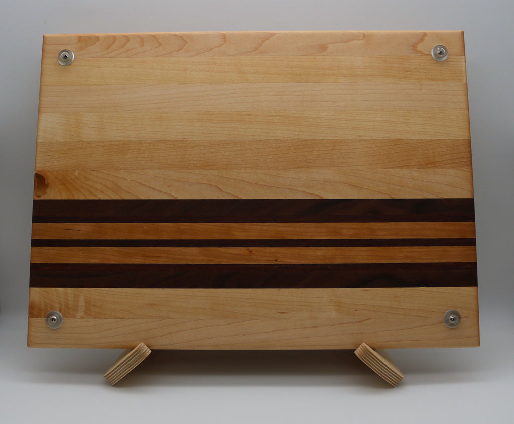 Handmade Maple Cutting Board with Walnut/Cherry/Purple Heart Accent