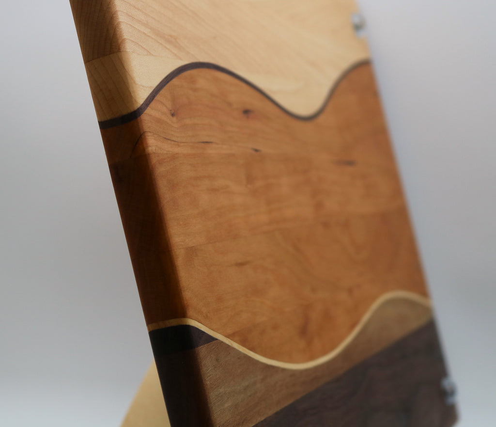 Handmade Maple/Cherry/Walnut Swirl Cutting Board