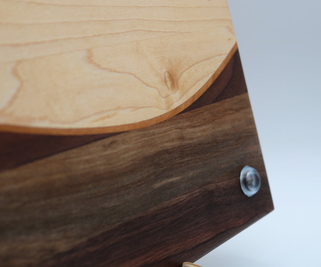 Handmade Cherry/Maple/Walnut Swirl Cutting Board